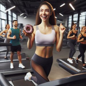 Woman Eating a Donut