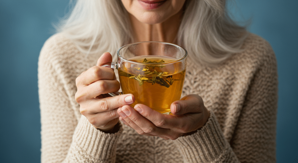 Woman Drinking Herbal Tea