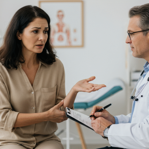 Woman Seeing a Doctor for Pain Relief