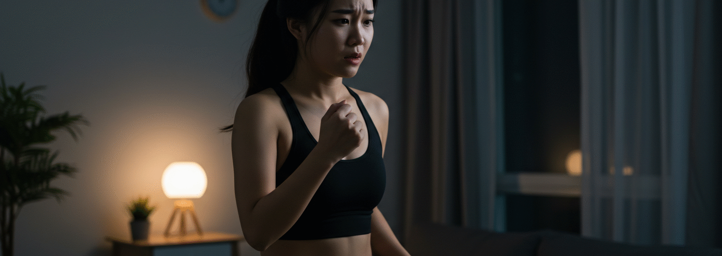 Anxious Woman with Insomnia Getting Some Exercise
