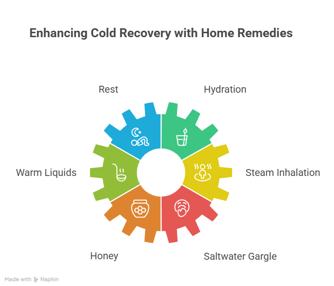 Graphic Diagram of Home Remedies for The Common Cold