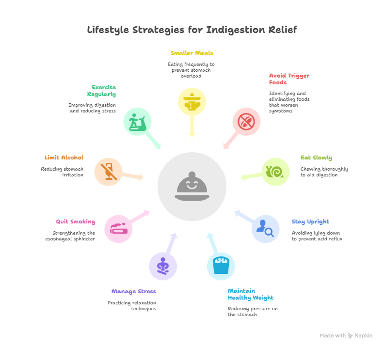 Visual Representation of Lifestyle Changes for Indigestion Relief