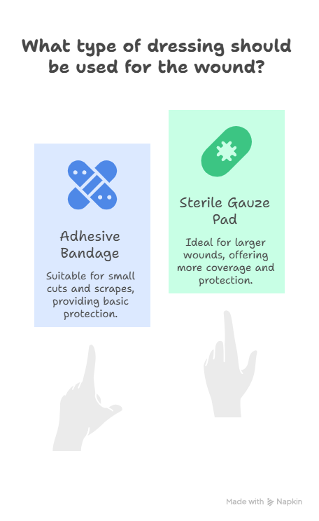 Graphic Blueprint for Covering a Wound