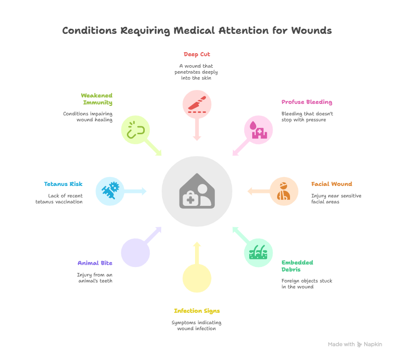 Visual Blueprint of When to Seek Medical Help for a Wound