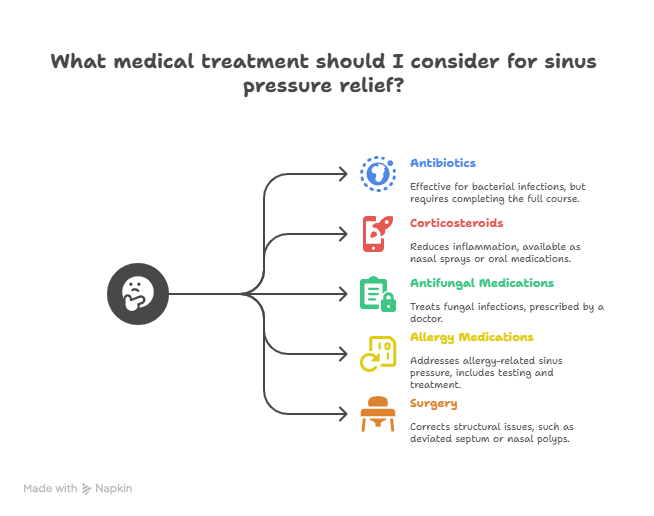 Infographic About Medications for Relieving Sinus Pressure