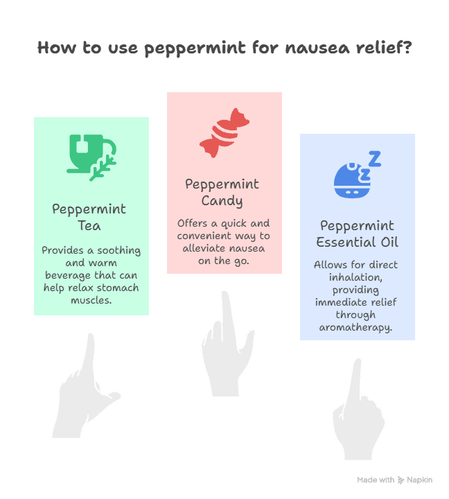 Visual Blueprint of Using Peppermint for Nausea Control