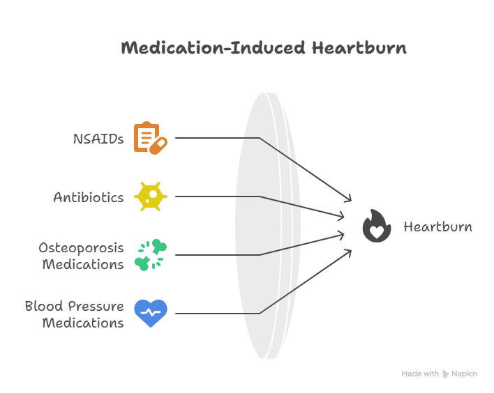 Visual Blueprint for Medication-Induced Heartburn